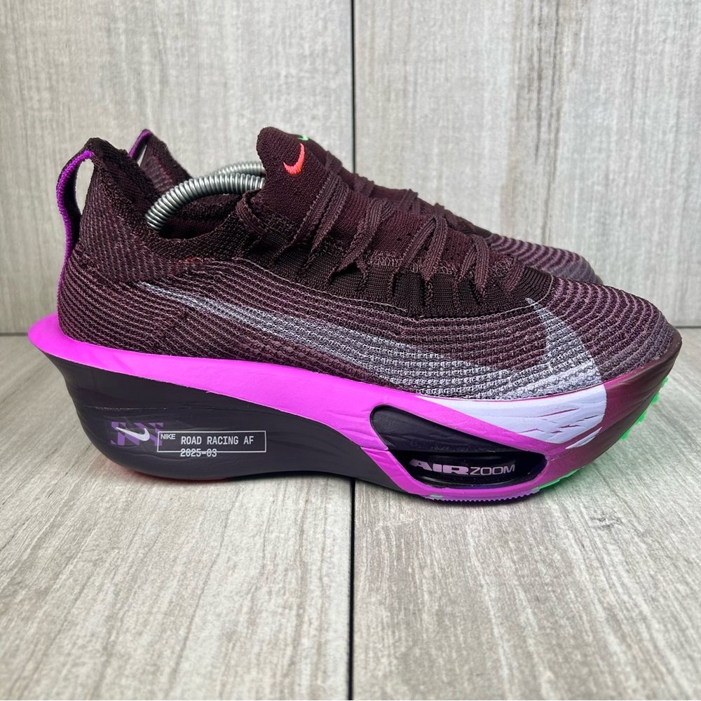 Nike Women's Road Racing AF Running Shoes - Maroon, Hot Pink, White, Green